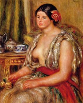 Pierre Auguste Renoir : Young Woman Seated in an Oriental Costume